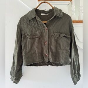 Pharaoh Collection Rowan Crop Jacket in Linen